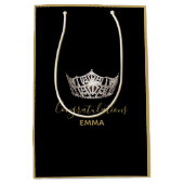 Miss America Silver Crown 2-Tone-Geschenktasche - Mittlere Geschenktüte (Vorderseite)