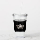 Miss America Silver Crown Acrylic Tumbler Acryltrinkbecher (Rückseite)