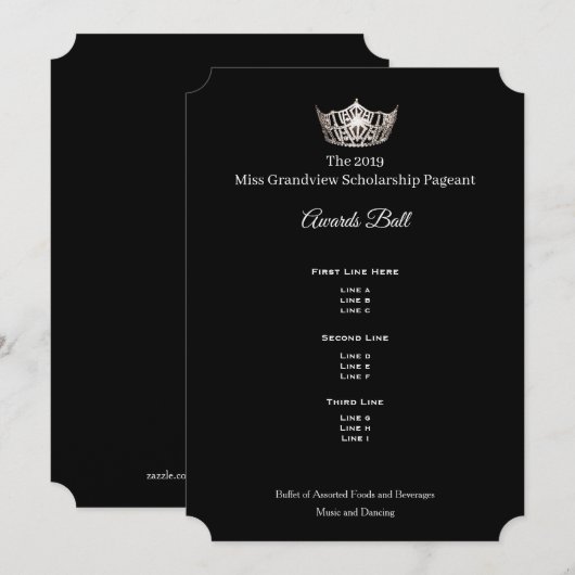 Miss America Silver Crown Awards Ball Programm (Vorne/Hinten)