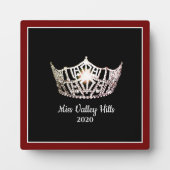 Miss America Silver Crown Awards Plaque Fotoplatte (Vorderseite)
