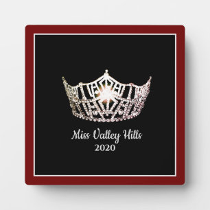 Miss America Silver Crown Awards Plaque Fotoplatte