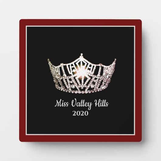 Miss America Silver Crown Awards Plaque Fotoplatte (Vorderseite)