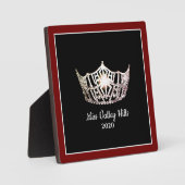Miss America Silver Crown Awards Plaque Fotoplatte (Vorderseite)