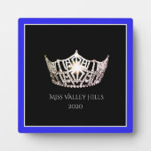 Miss America Silver Crown Awards Plaque Fotoplatte (Vorderseite)
