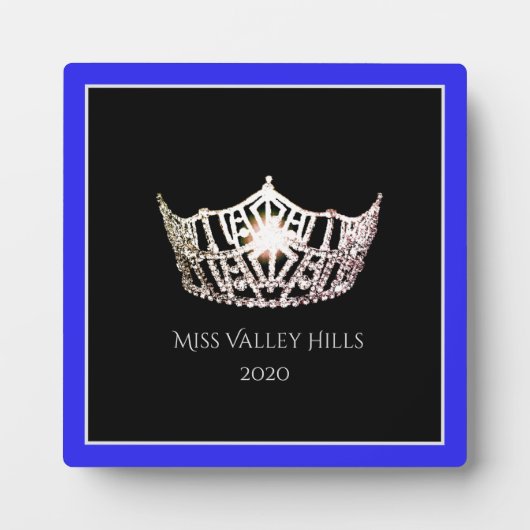 Miss America Silver Crown Awards Plaque Fotoplatte (Vorderseite)