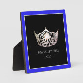 Miss America Silver Crown Awards Plaque Fotoplatte (Vorderseite)