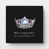 Miss America Silver Crown Awards Plaque Fotoplatte (Vorderseite)
