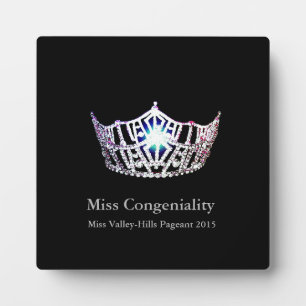Miss America Silver Crown Awards Plaque Fotoplatte