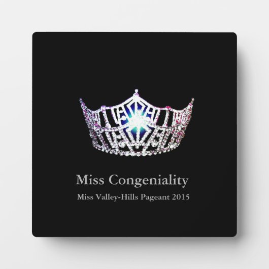 Miss America Silver Crown Awards Plaque Fotoplatte (Vorderseite)