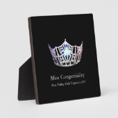 Miss America Silver Crown Awards Plaque Fotoplatte (Vorderseite)