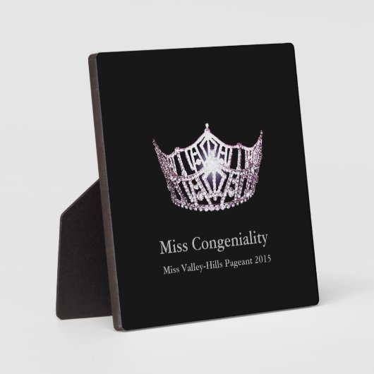 Miss America Silver Crown Awards Plaque Fotoplatte (Vorderseite)