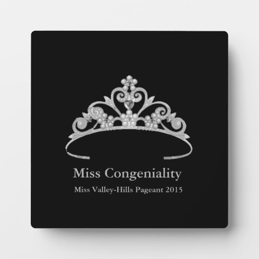 Miss America Silver Crown Awards Plaque Fotoplatte (Vorderseite)