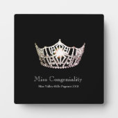 Miss America Silver Crown Awards Plaque Fotoplatte (Vorderseite)
