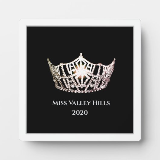 Miss America Silver Crown Awards Plaque Fotoplatte (Vorderseite)