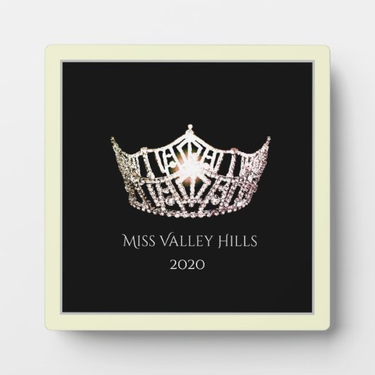 Miss America Silver Crown Awards Plaque Fotoplatte (Vorderseite)