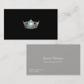 Miss America Silver Crown Business Cards Visitenkarte (Vorne/Hinten)