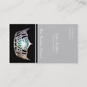 Miss America Silver Crown Business Cards Visitenkarte