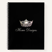 Miss America Silver Crown Custom Graph Notebook Notizblock (Vorderseite)