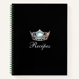 Miss America Silver Crown Custom Rezept Notebook Notizblock