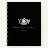 Miss America Silver Crown Custom Rezept Notebook Notizblock (Vorderseite)