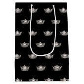 Miss America Silver Crown Geschenktasche Mittlere Geschenktüte (Rückseite)