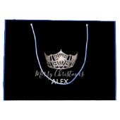 Miss America Silver Crown Green Geschenktasche Wei Große Geschenktüte (Rückseite)
