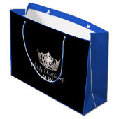 Miss America Silver Crown Green Geschenktasche Wei Große Geschenktüte (Rückseite Schrägansicht)
