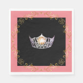 Miss America Silver Crown Luncheon Paper Napkin Serviette (Vorderseite)