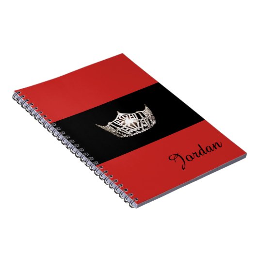 Miss America Silver Crown Notebook-Individuelle Na Notizblock (Rechte Seite)