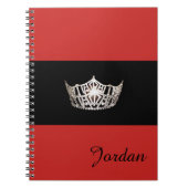 Miss America Silver Crown Notebook-Individuelle Na Notizblock (Vorderseite)