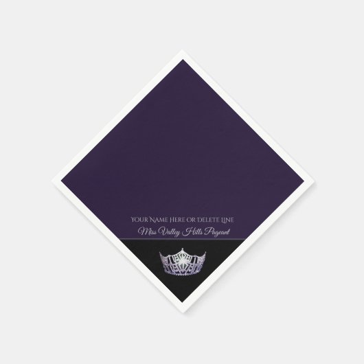 Miss America Silver Crown Paper Napkins Serviette (Ecke)