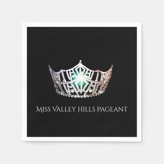 Miss America Silver Crown Paper Napkins Serviette (Vorderseite)
