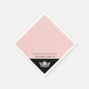 Miss America Silver Crown Paper Napkins Serviette