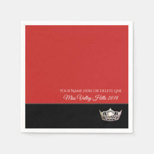 Miss America Silver Crown Paper Napkins Serviette