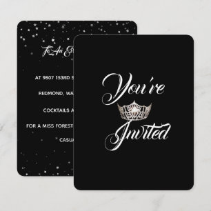 Miss America Silver Crown Party-Einladung-Sterne Einladung