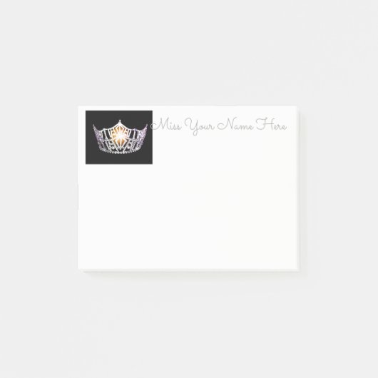 Miss America Silver Crown Post-it-Notes Post-it Klebezettel (Vorderseite)