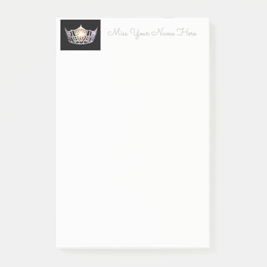 Miss America Silver Crown Post-it-Notes Post-it Klebezettel (Vorderseite)