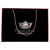 Miss America Silver Crown Red Geschenktasche Groß Große Geschenktüte (Rückseite)