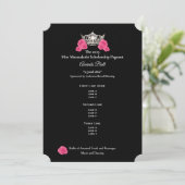 Miss America Silver Crown Rose Awards Ball-Program Einladung (Stehend Vorderseite)
