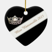 Miss America Silver Crown & Sash Ornament (Hinten)