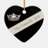 Miss America Silver Crown & Sash Ornament (Vorne)