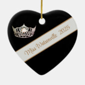 Miss America Silver Crown & Sash Ornament (Hinten)