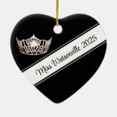 Miss America Silver Crown & Sash Ornament (Hinten)