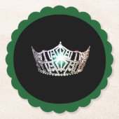 Miss America Silver Crown Sclpd Paper Untersetzer (Vorderseite)