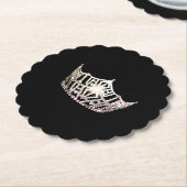 Miss America Silver Crown Sclpd Paper Untersetzer (angewinkelt)