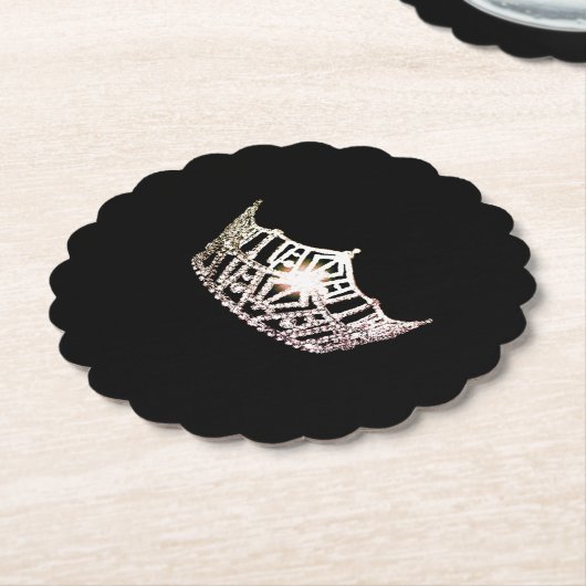 Miss America Silver Crown Sclpd Paper Untersetzer (angewinkelt)