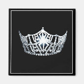 Miss America Silver Crown Square Magnet (Vorne)