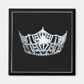 Miss America Silver Crown Square Magnet (Vorne)
