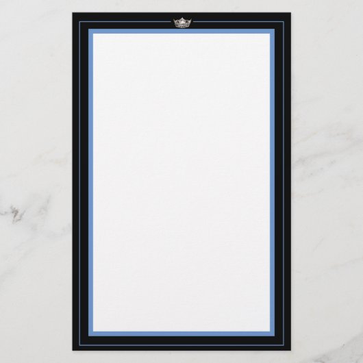 Miss America Silver Crown Stationery Paper Briefpapier (Vorderseite)