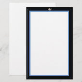 Miss America Silver Crown Stationery Paper Briefpapier (Vorne/Hinten)